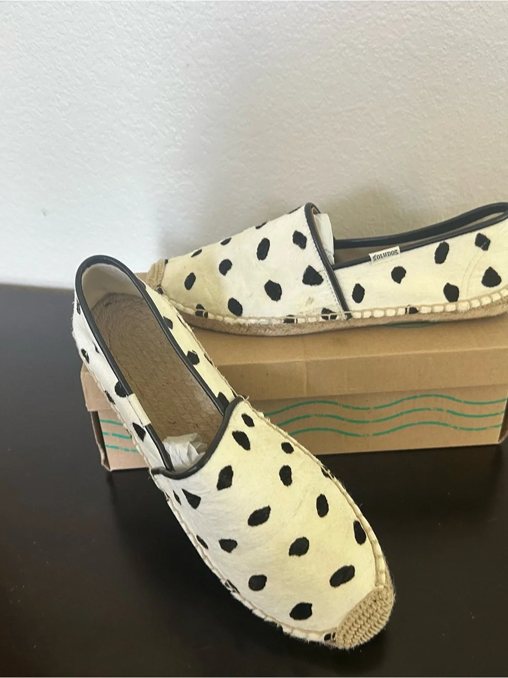 Black & White Dalmatian Espadrille Slip-Ons